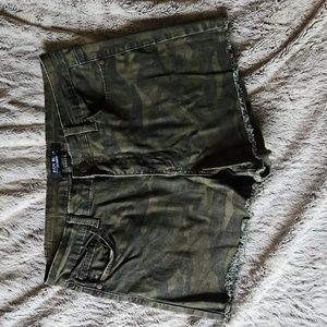 Judy Blue camo denim shorts